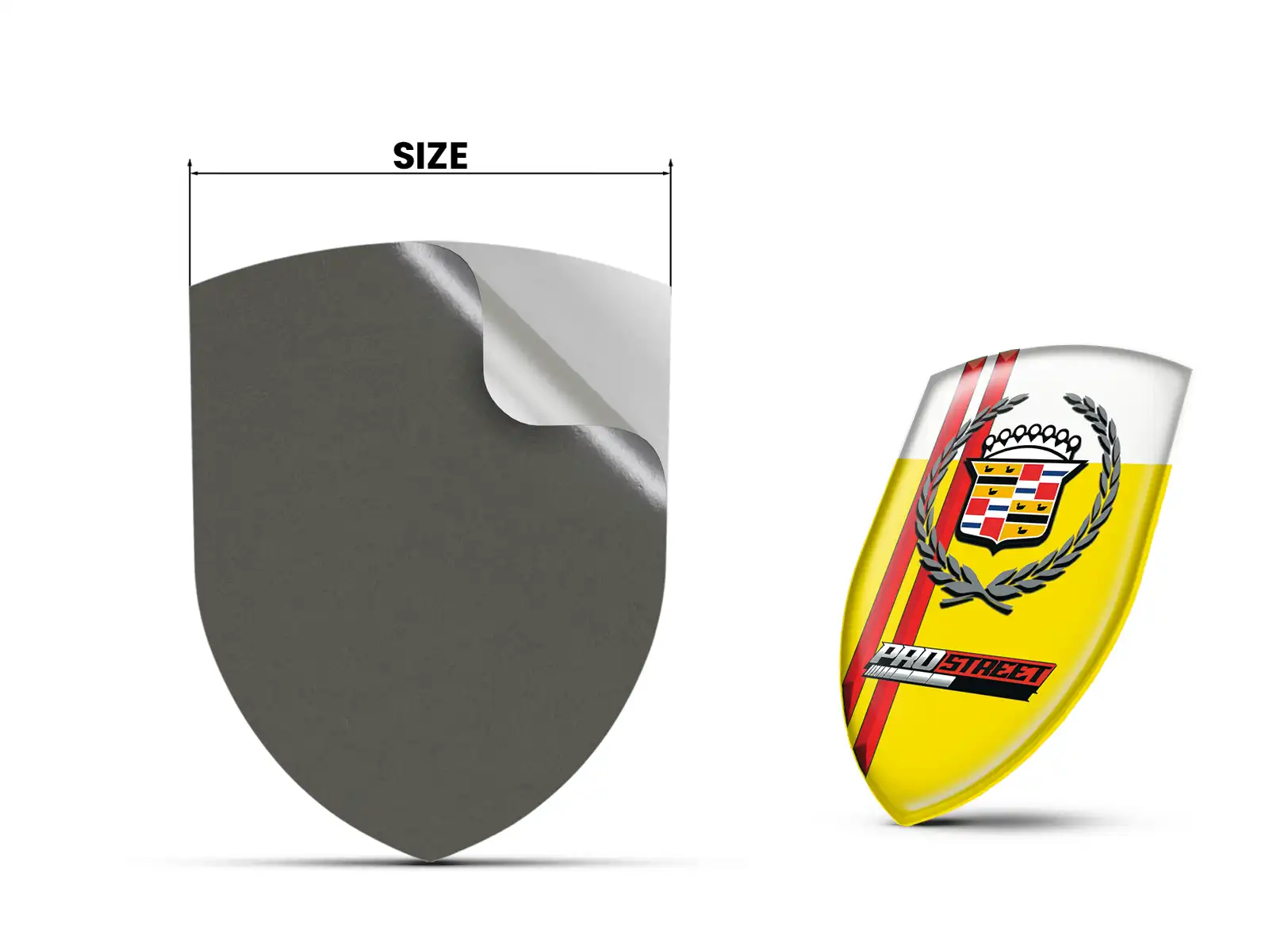 Cadillac Stickers Silicone Logo Limité Style Bombé Course ST